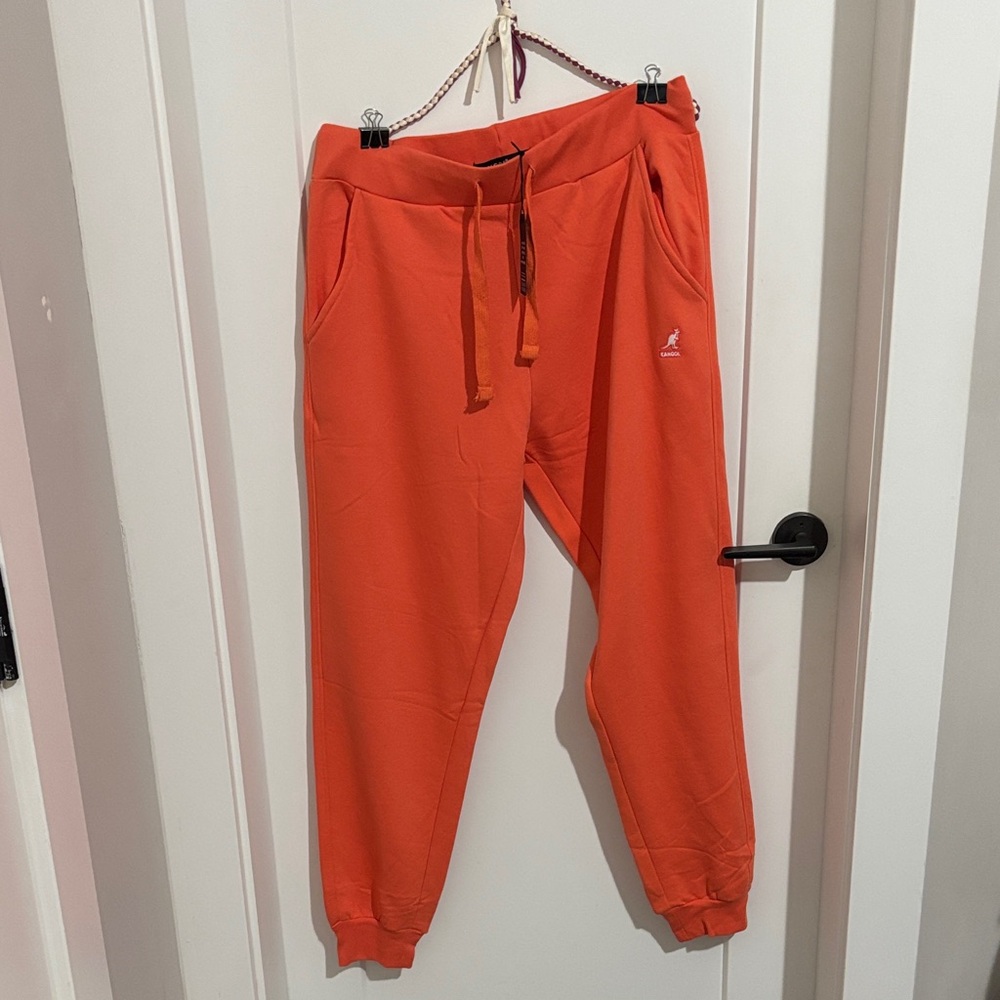 Kangol Orange Jogger Pants NWT